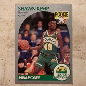 Shawn Kemp Rookie Card 1990-91 Basketball Card NBA Hoops 279 Seattle #279 1990